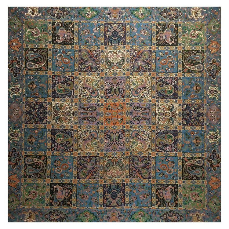 رومیزی مربع ترمه ابریشم کد TRM73