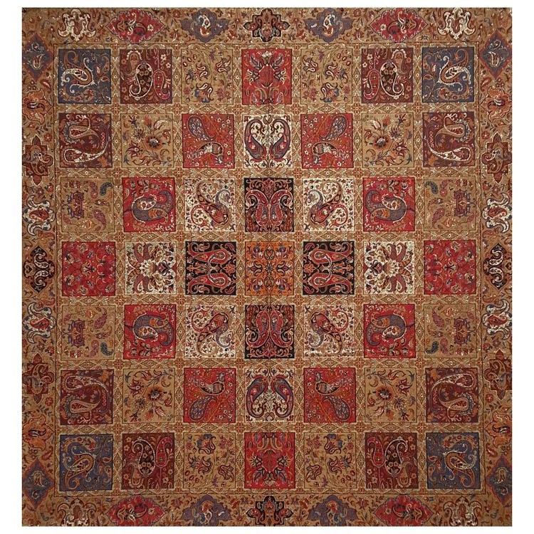 رومیزی مربع ترمه ابریشم کد TRM12