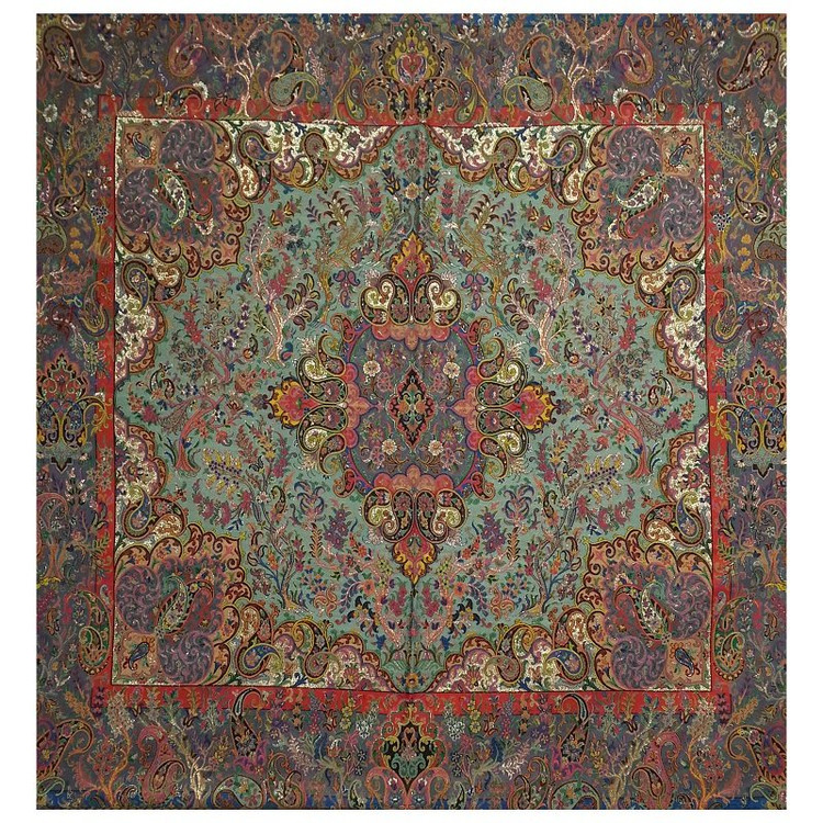 رومیزی مربع ترمه ابریشم کد TRM20