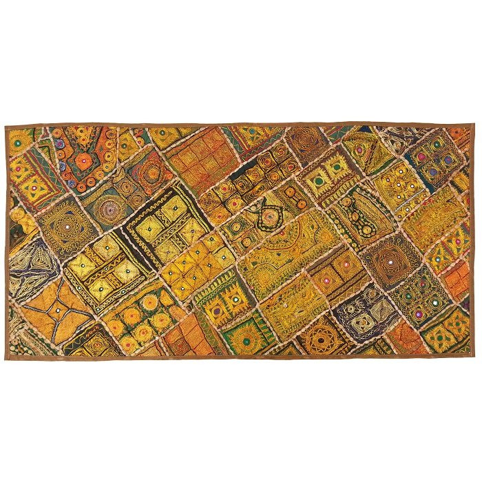 رومیزی مستطیل بزرگ سوزن دوزی گلابتون کد ZARIMOSBO2