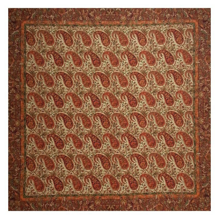 رومیزی مربع ترمه ابریشم کد TRM67