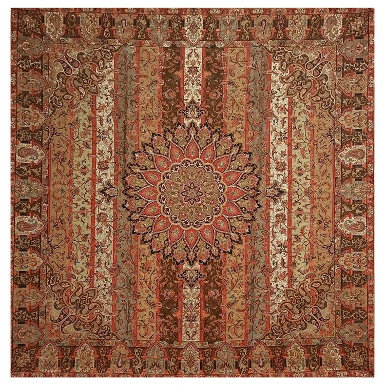 رومیزی مربع ترمه ابریشم کد TRM10