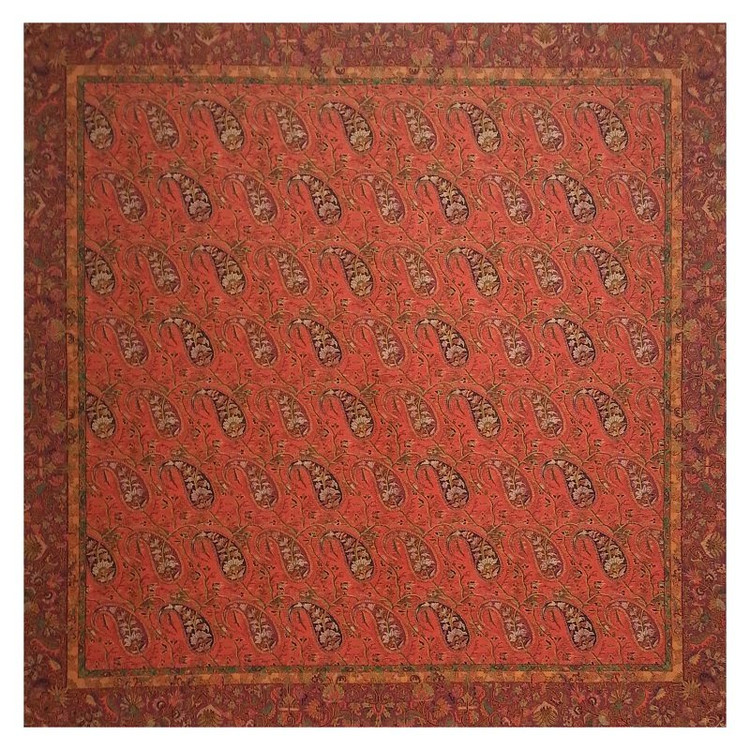 رومیزی مربع ترمه ابریشم کد TRM65