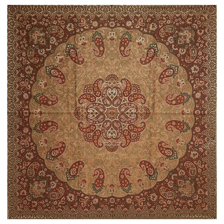 رومیزی مربع ترمه ابریشم کد TRM15