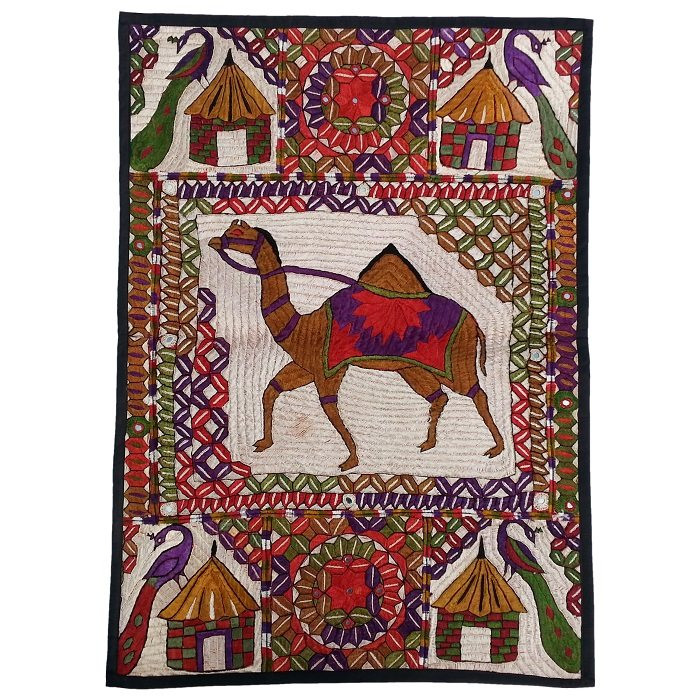 رومیزی سوزن دوزی ابریشم دیوار کوب کد GHAAB16