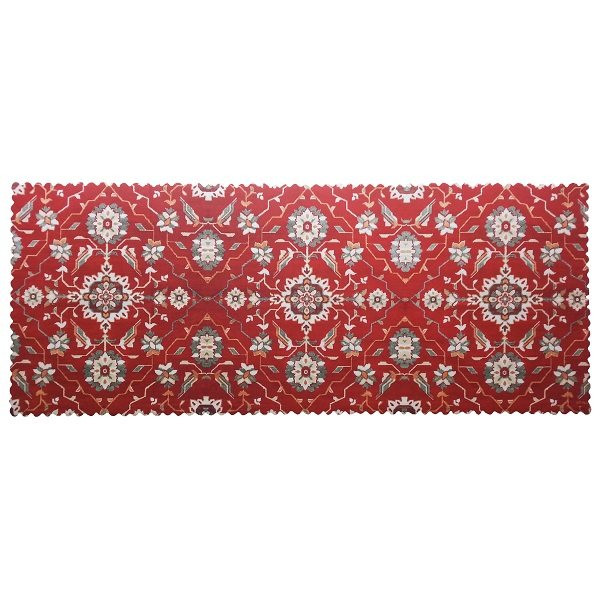 رومیزی مستطیل مخمل کوبیده طرح فرش کد MAKHMOS26