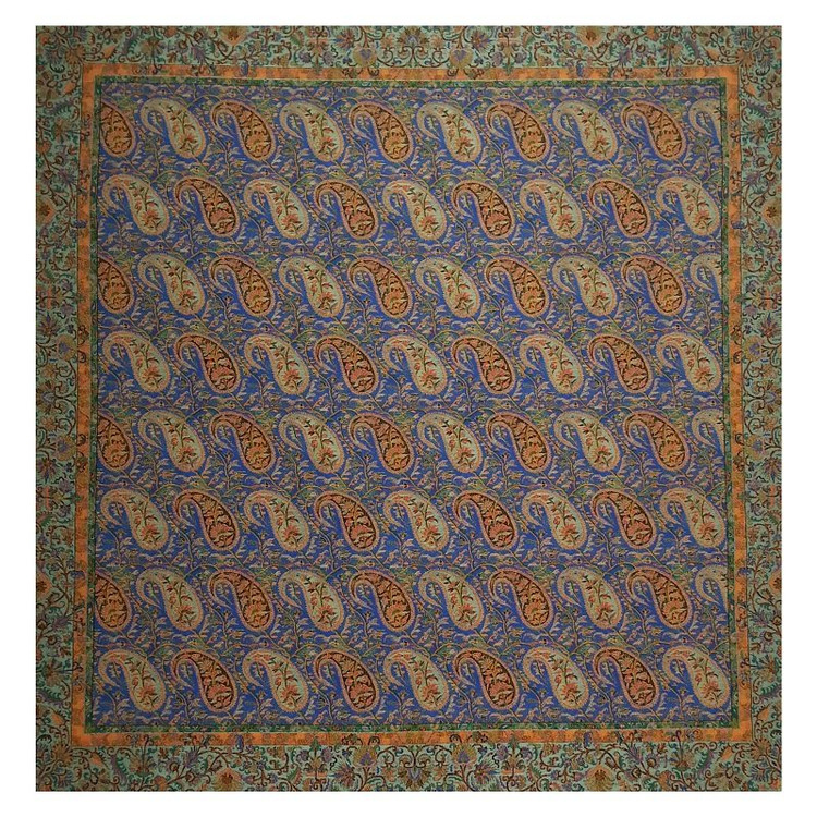رومیزی مربع ترمه ابریشم کد TRM66