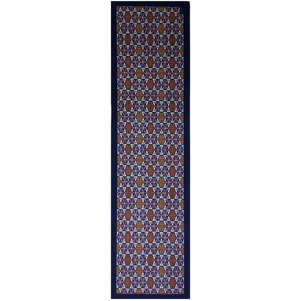 رومیزی رانر مخمل کوبیده طرح کاشی کد MAKHRAN9