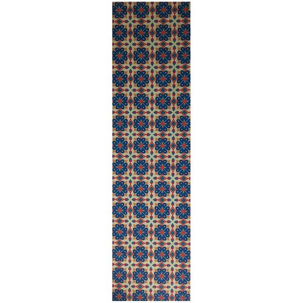رومیزی رانر مخمل کوبیده طرح کاشی کد MAKHRAN4