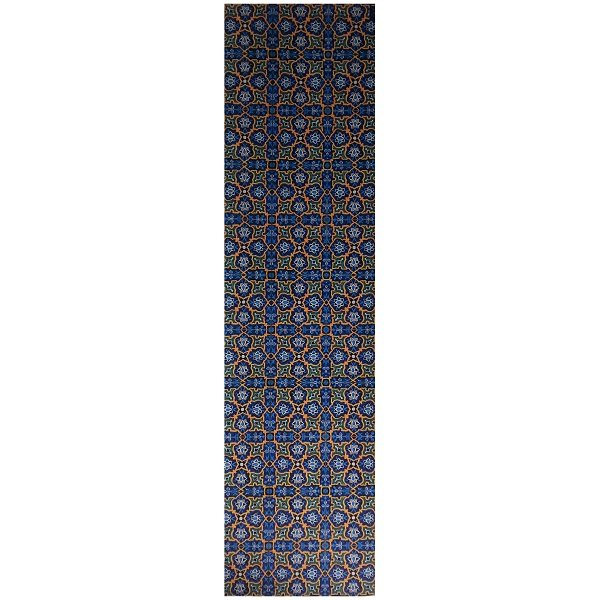 رومیزی رانر مخمل کوبیده طرح کاشی کد MAKHRAN3