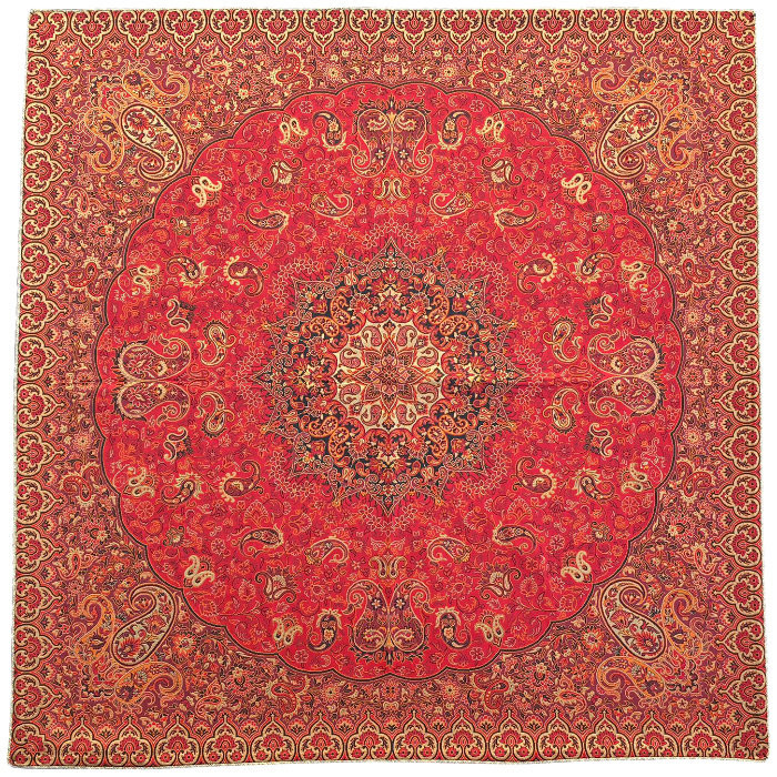 رومیزی مربع ترمه ابریشم کد TRM193