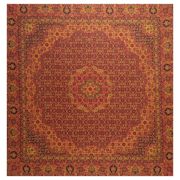 رومیزی مربع ترمه ابریشم کد TRM75