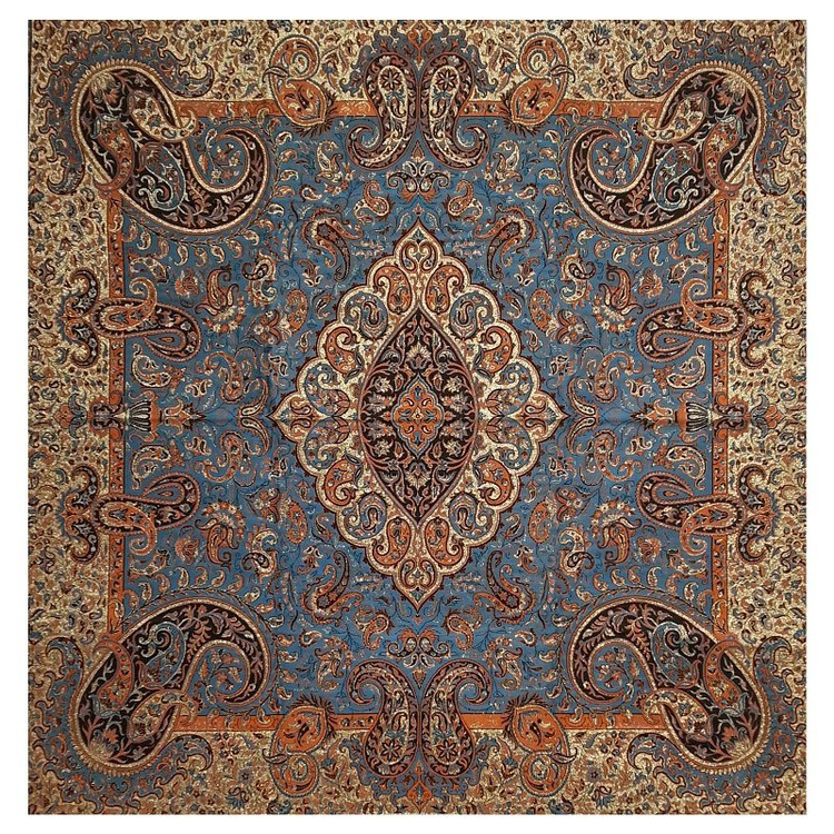 رومیزی مربع ترمه ابریشم کد TRM8