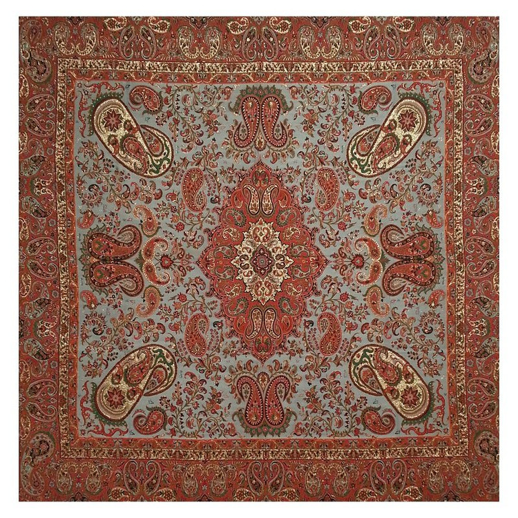 رومیزی مربع ترمه ابریشم کد TRM57