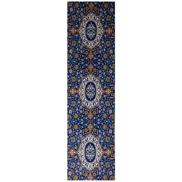 رومیزی رانر مخمل کوبیده طرح کاشی کد MAKHRAN5