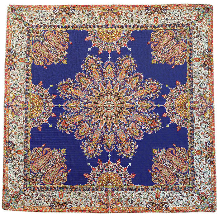 رومیزی مربع ترمه ابریشم کد TRM165