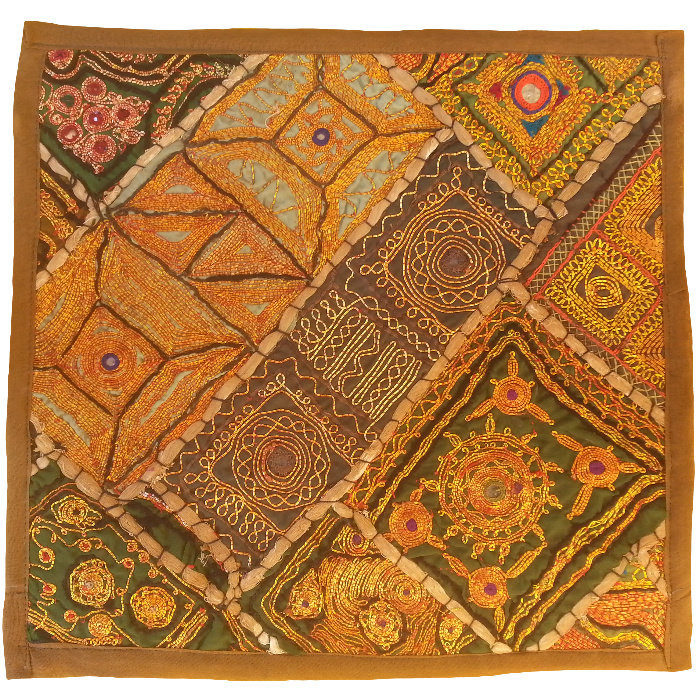 وسط میزی کوچک عسلی سوزن دوزی گلابتون کد QUZAR44