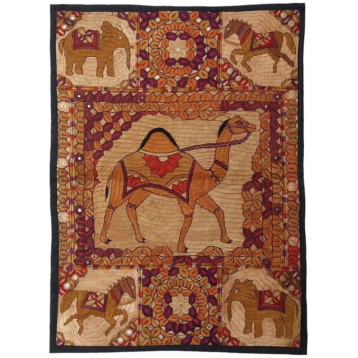 رومیزی سوزن دوزی ابریشم دیوار کوب کد GHAAB35