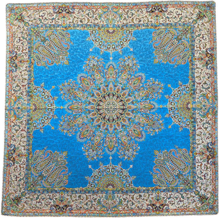 رومیزی مربع ترمه ابریشم کد TRM166