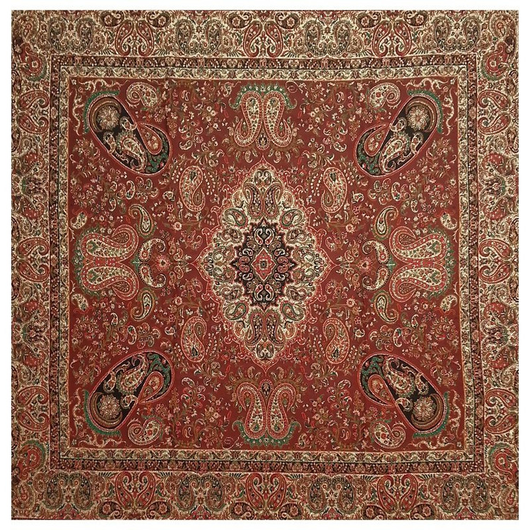 رومیزی مربع ترمه ابریشم کد TRM6