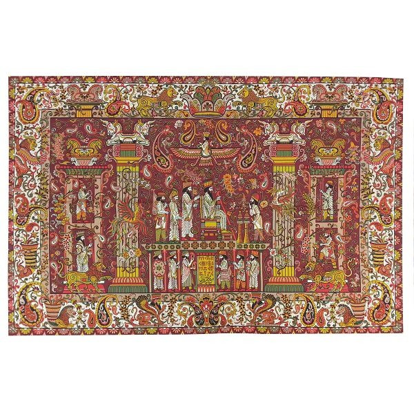 رومیزی تابلوئی ترمه ابریشم کد TRTAB10
