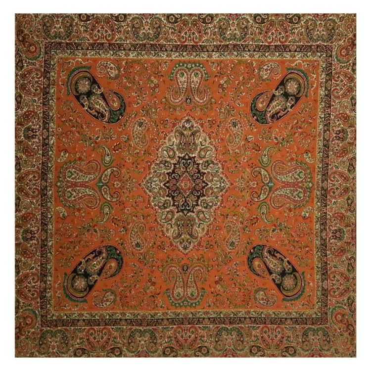 رومیزی مربع ترمه ابریشم کد TRM101
