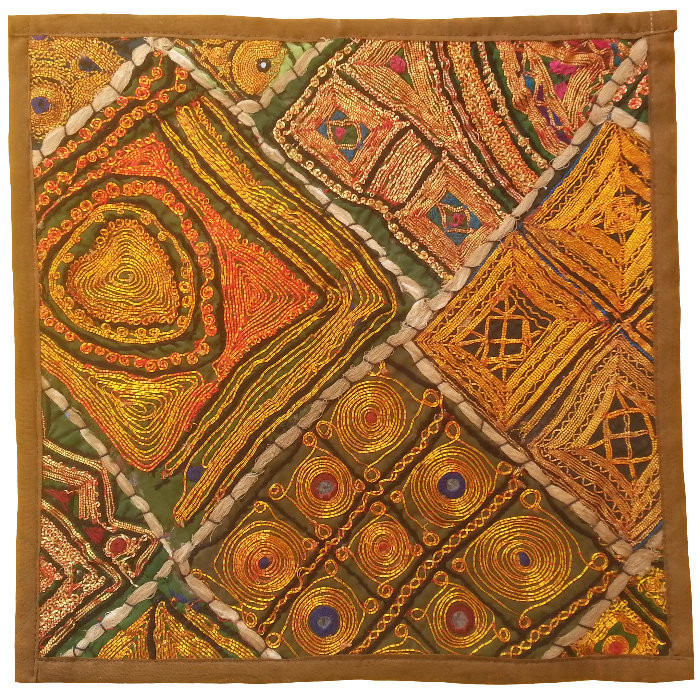 وسط میزی کوچک عسلی سوزن دوزی گلابتون کد QUZAR16