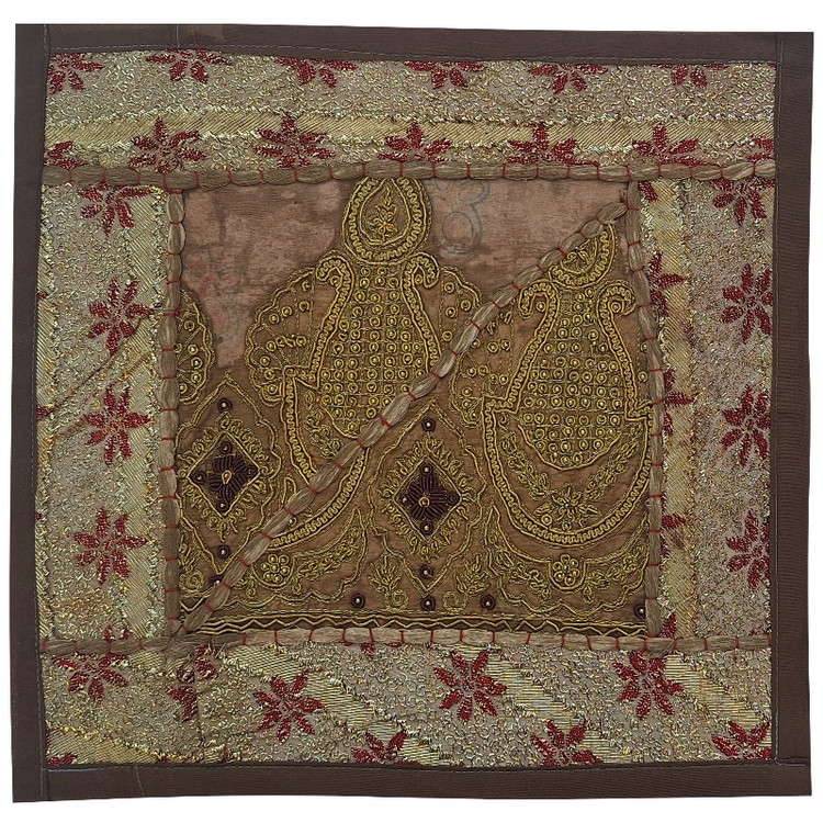 وسط میزی کوچک عسلی کد SER۱۰۵ سرمه دوزی ظریف و زیبا آستردار