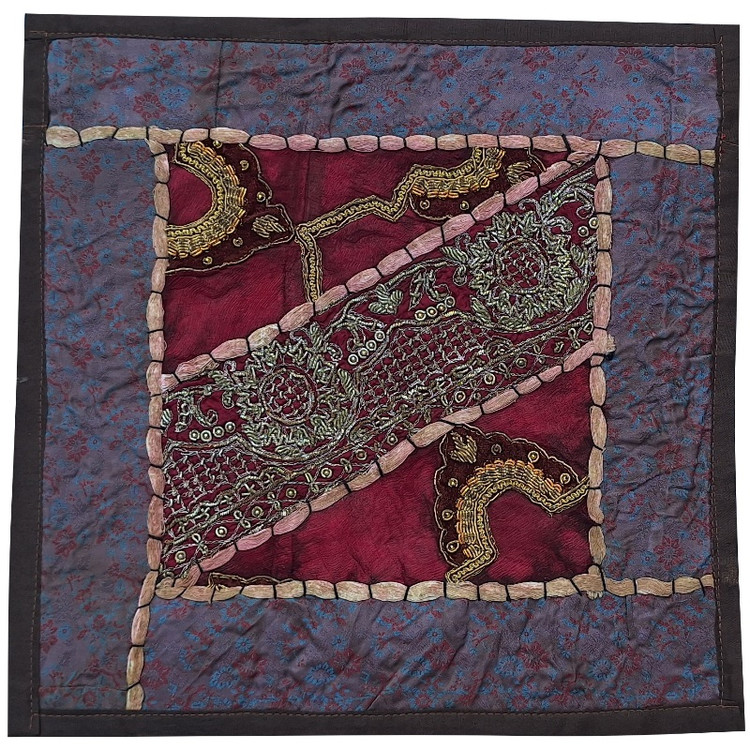 وسط میزی کوچک عسلی کد SER۹۲ سرمه دوزی ظریف و زیبا آستردار