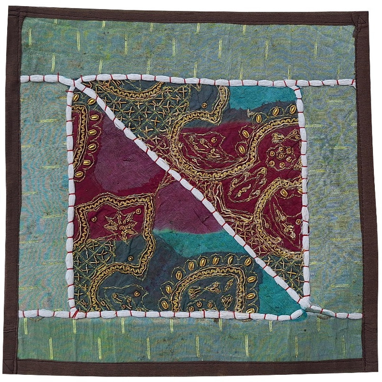 وسط میزی کوچک عسلی کد SER۶۷ سرمه دوزی ظریف و زیبا آستردار
