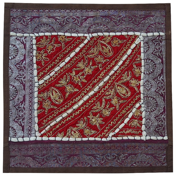 وسط میزی کوچک عسلی کد SER۶۴ سرمه دوزی ظریف و زیبا آستردار