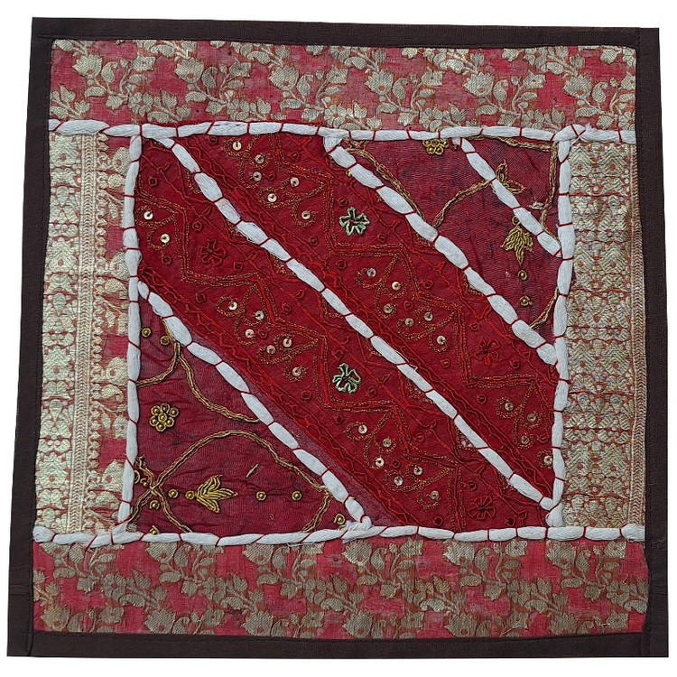 وسط میزی کوچک عسلی کد SER۶۳ سرمه دوزی ظریف و زیبا آستردار