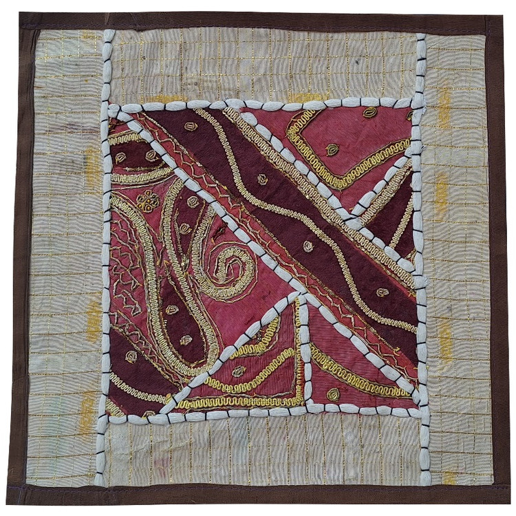 وسط میزی کوچک عسلی کد SER۶۱ سرمه دوزی ظریف و زیبا آستردار