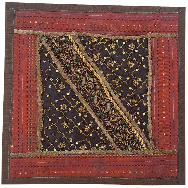 وسط میزی کوچک عسلی کد SER۱۱۱ سرمه دوزی ظریف و زیبا آستردار