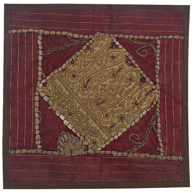 وسط میزی کوچک عسلی کد SER۱۱۴ سرمه دوزی ظریف و زیبا آستردار