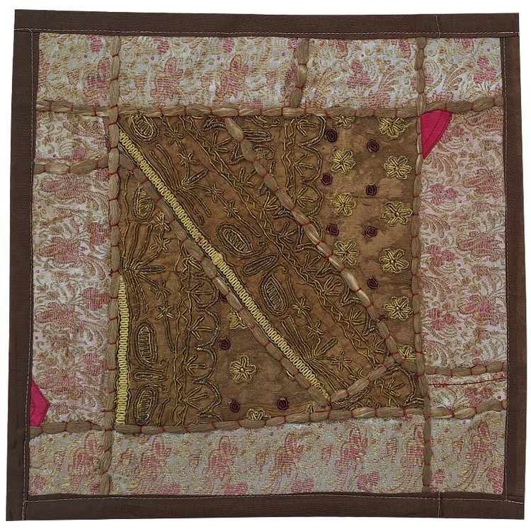 وسط میزی کوچک عسلی کد SER۱۲۰ سرمه دوزی ظریف و زیبا آستردار