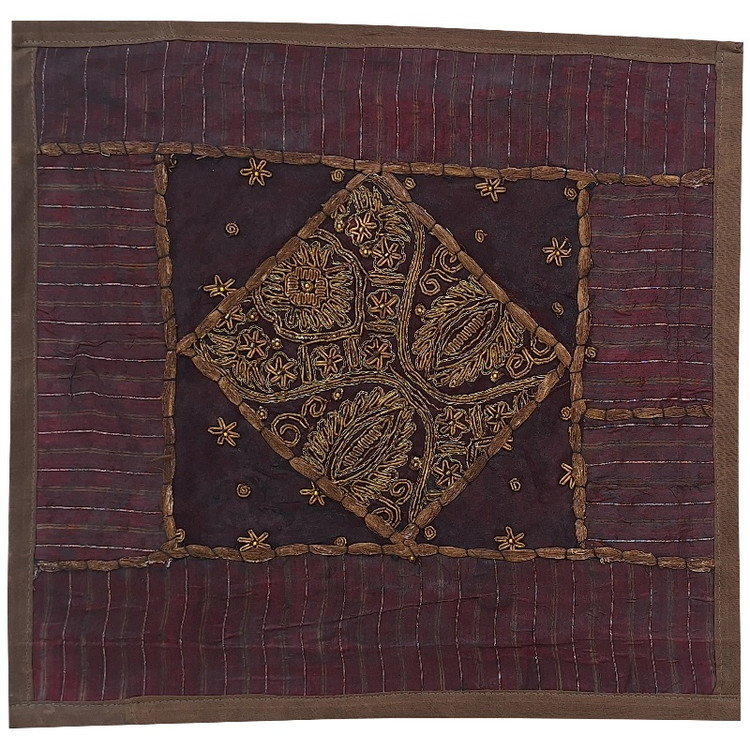 وسط میزی کوچک عسلی کد SER۱۲۵ سرمه دوزی ظریف و زیبا آستردار
