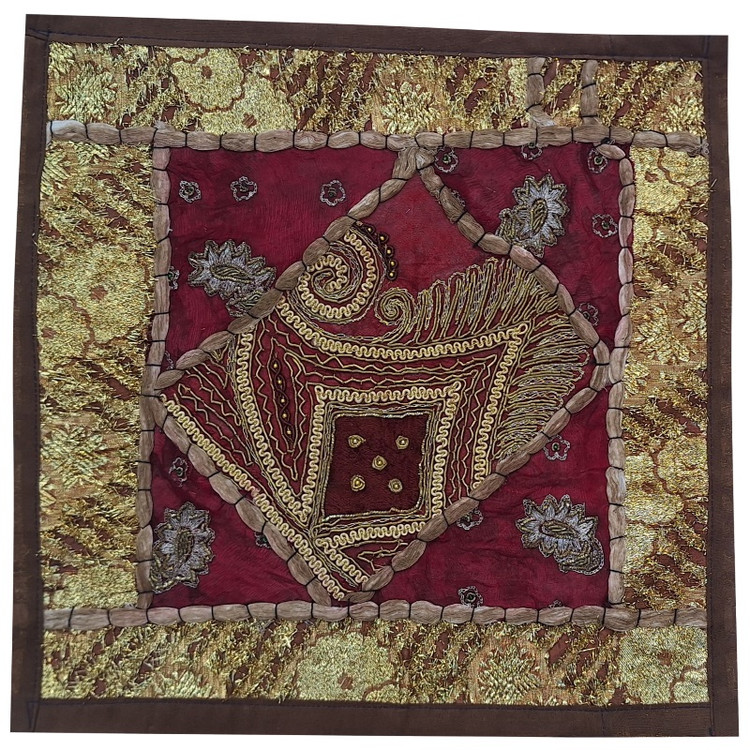 وسط میزی کوچک عسلی کد SER۱۳۵ سرمه دوزی ظریف و زیبا آستردار