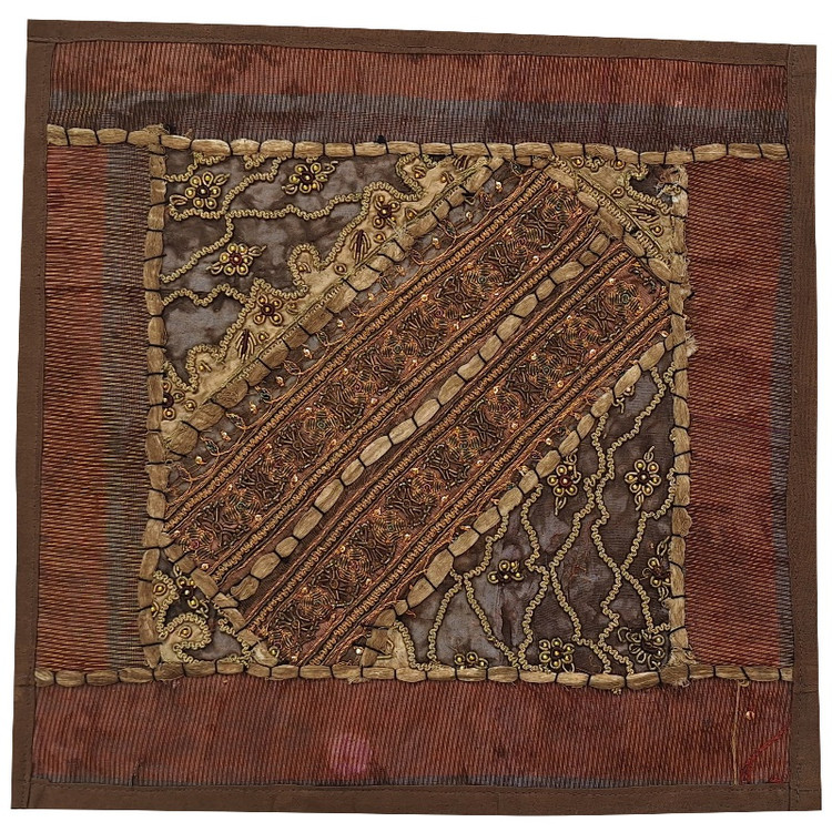 وسط میزی کوچک عسلی کد SER۱۴۶ سرمه دوزی ظریف و زیبا آستردار