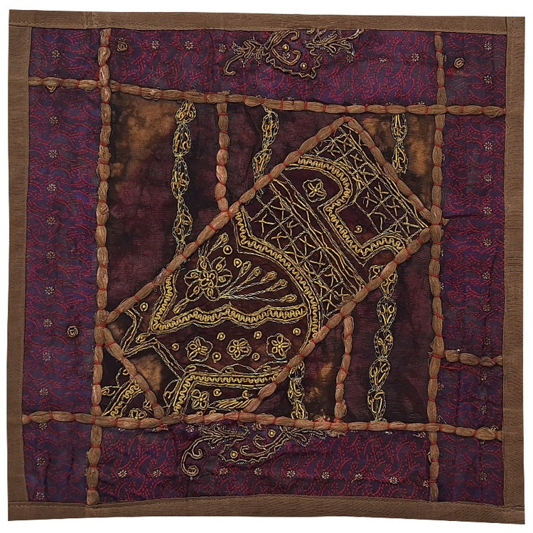 وسط میزی کوچک عسلی کد SER۱۵۳ سرمه دوزی ظریف و زیبا آستردار