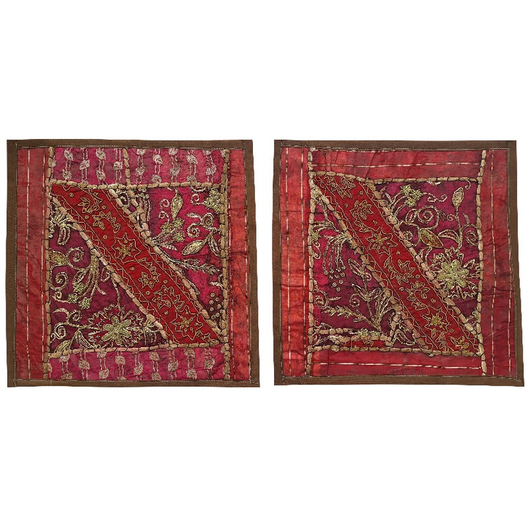 وسط میزی کوچک عسلی کد SER۱۷۴ سرمه دوزی ظریف و زیبا آستردار بسته ۲ عددی