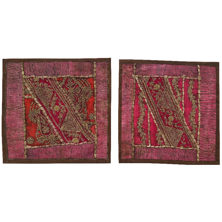 وسط میزی کوچک عسلی کد SER۱۷۵ سرمه دوزی ظریف و زیبا آستردار بسته ۲ عددی