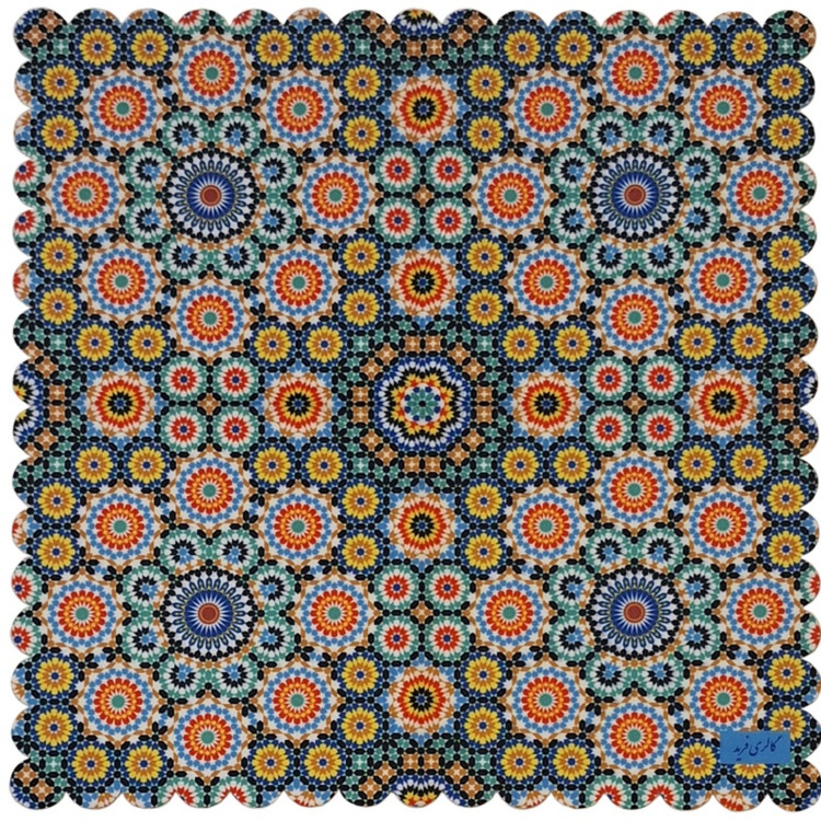 وسط میزی عسلی مخمل کوبیده کد MAKHASA2 بدون آستر