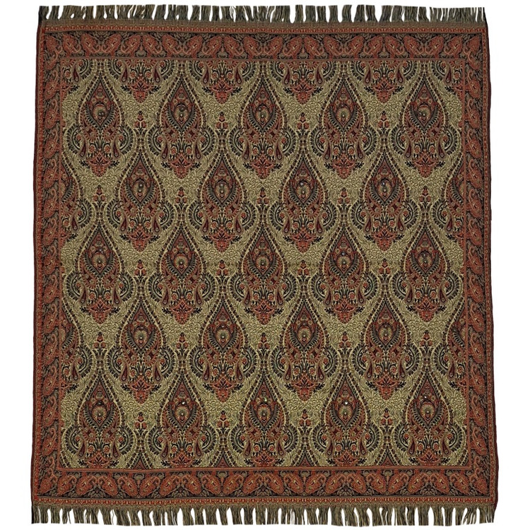 رومیزی مربع طرح ترمه دارباف کد TTAJ9