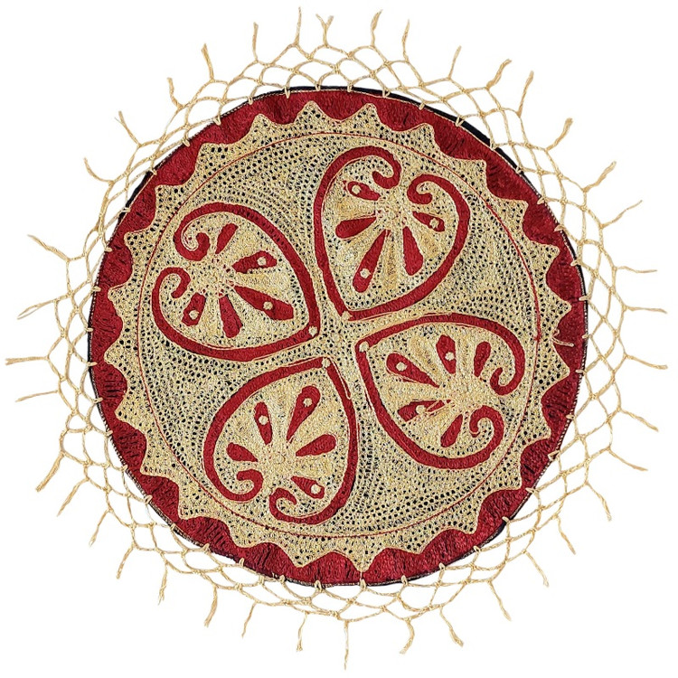 رومیزی عسلی سوزن دوزی مدل قلاب دوزی کد GE1