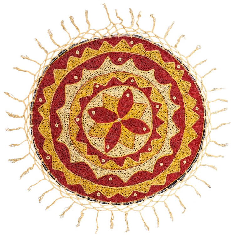 رومیزی عسلی سوزن دوزی مدل قلاب دوزی کد GE3
