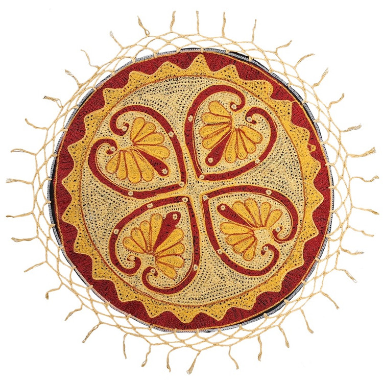 رومیزی عسلی سوزن دوزی مدل قلاب دوزی کد GE6