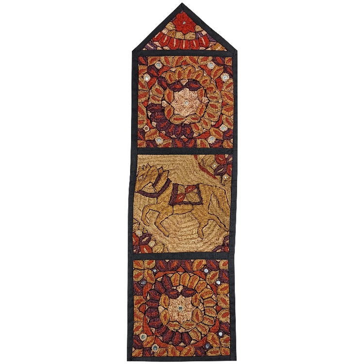 دیوارکوب ۳ جیبه کد JAAB۵۴ سوزن دوزی ابریشم