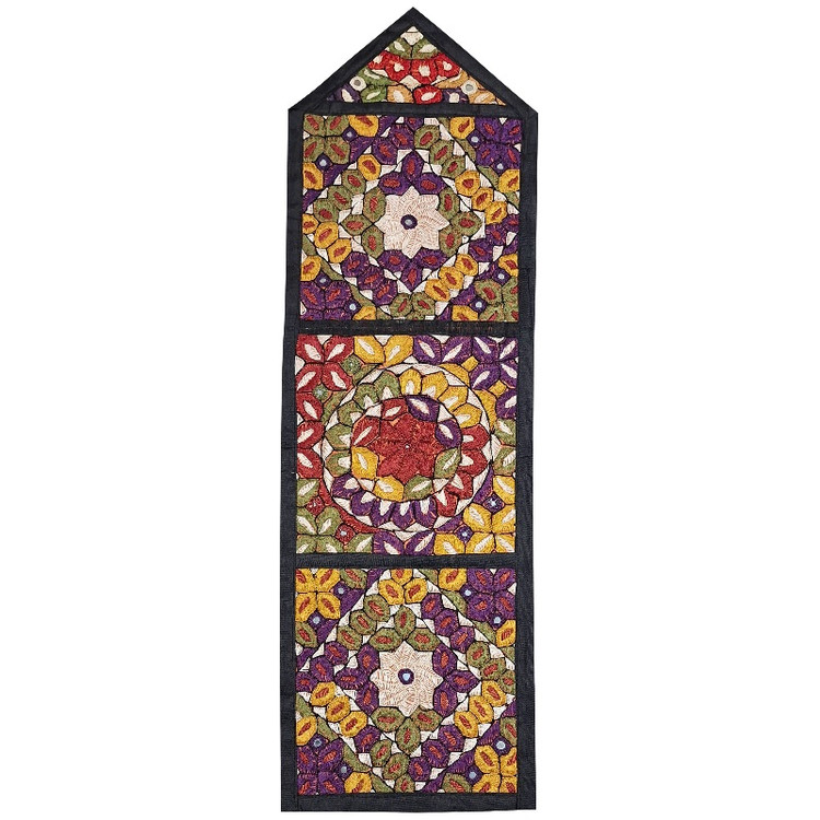 دیوارکوب ۳ جیبه کد JAAB۸۱ سوزن دوزی ابریشم