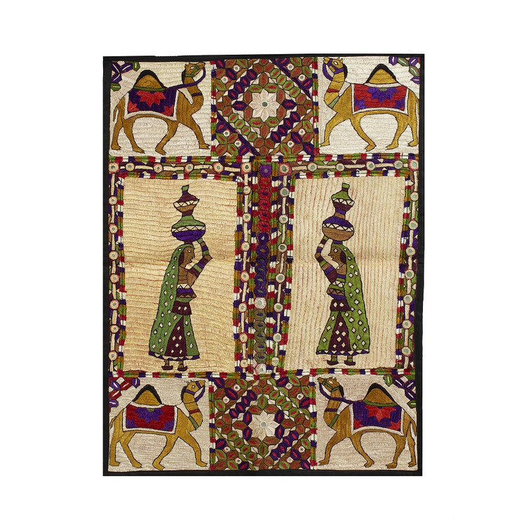 رومیزی سوزن دوزی ابریشم دیوارکوب کد AB7
